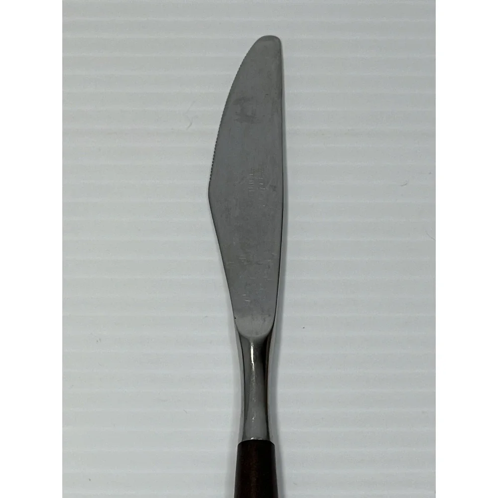 Vintage Hearthside Knives Stainless Flatware Japan Wooden Handle MCM Set of 2